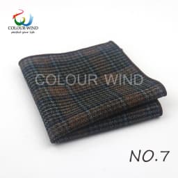 British Style Men's Wool 24*24CM Striped Cotton Handkerchief Vintage Hankies Pocket Square Set Neckwear Suit Accessories Pañuelo