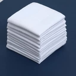6/12Pcs Men's Pure White Handkerchiefs Women's Plain Handkerchiefs Pure Cotton Handkerchiefs Flap Pocket Pants Scarf