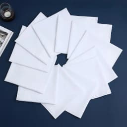 6/12Pcs Men's Pure White Handkerchiefs Women's Plain Handkerchiefs Pure Cotton Handkerchiefs Flap Pocket Pants Scarf