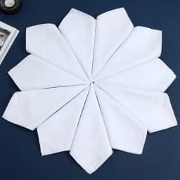 6/12Pcs Men's Pure White Handkerchiefs Women's Plain Handkerchiefs Pure Cotton Handkerchiefs Flap Pocket Pants Scarf