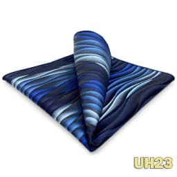 Luxury Mens Pocket Square Handkerchief Blue Navy Brown Paisley Jacquard Suit Hanky Large Classic Gentlemen Wedding Party Gift