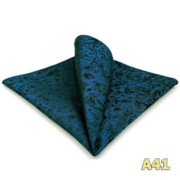Luxury Mens Pocket Square Handkerchief Blue Navy Brown Paisley Jacquard Suit Hanky Large Classic Gentlemen Wedding Party Gift