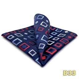 Luxury Mens Pocket Square Handkerchief Blue Navy Brown Paisley Jacquard Suit Hanky Large Classic Gentlemen Wedding Party Gift