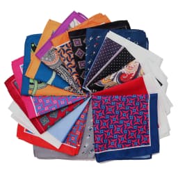 Tailor Smith Men's Luxury Suit Pocket Squares 30x30cm Large Size Business Printed Floral Paisley Solid Dot Hankies Chest Towel