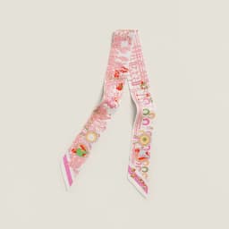 New HK2025 Small Post Twill Silk Scarf 100 Silk Handle Bag Tying Ribbon Hair Bundling Belt Drifting Band
