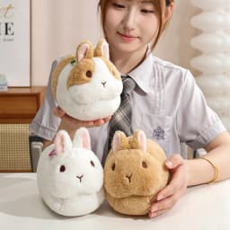 15cm Mini Little Rabbit Plush Toys Soft Cozy Chubby Lifelike Bunny Hanging Doll Cute Keychain Bags Decor Kids Birthday Gift