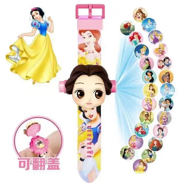 Cartoon Cars Story Elsa Losto 24 Pictures DSN Cartoon Projection Electronic Watch Lightning Mcqueen Snow White Gift
