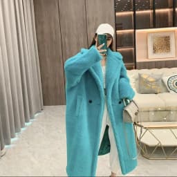 Max Teddy Coat 62% Alpaca 26% Wool 12% Silk Coat Winter Thicken Women's Coat