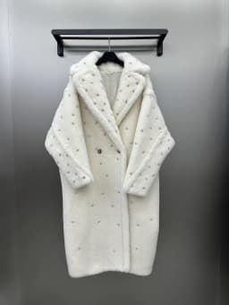 Max Teddy Coat 62% Alpaca 26% Wool 12% Silk Coat Winter Thicken Women's Coat
