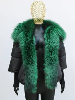 Oversized Winter Warm Real Fox Fur Collar Black Down Coat Women Puffer Outerwear Jackets 2024 Autumn Winter