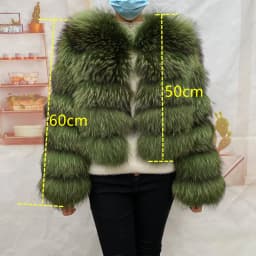 Real Natural Raccoon Jacket Women's Fashion Coats Real Fur Coat Round Neck Warm Thick Hoodie Detachable New Style