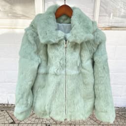 Fancy Rani Natural Rabbit Fur Coat Winter Women's Cold Jacket Especially Promotion 2023 Female Luxury Overcoat For Ladies