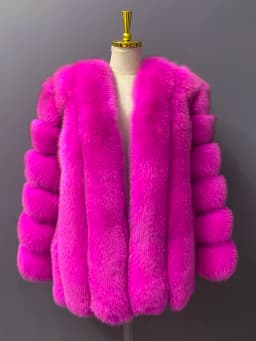 Women's Real Fox Fur Coat Winter Warm Luxury Jacket Natural Fur Thick Cozy Extra Long Heavy Windproof Outerwear for Ladies WG-70
