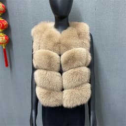 Natural Fur Vest Ladies Winter Autumn Coat Warm Vest Made of Natural Fur Women's Vest Real Fur Vest Genuine
