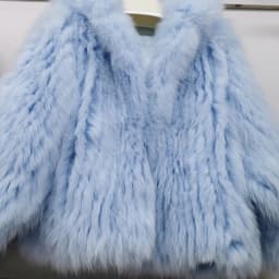 Real Fox Fur Woven Hooded Jacket for Women, Made of High-Quality Fox Fur, Thick Jacket, Warm Clothes with Lining Inside