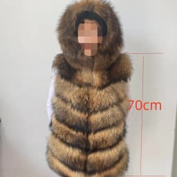 Real Fur Raccoon Vest Natural Fur Coat For Jacket Female Coats Vest Waistcoat Long Fur Coats Real Fur Coat Fox Vest Jacket