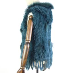 Harppihop fashion rabbit fur vest raccoon fur trimming knitted rabbit fur vest with hood fur waistcoat gilet