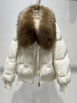 2026 New Fashion Loose Winter Women 90% Duck Down Jacket Natural Real Raccoon Fur Big Collar Coat Thick Warm Streetwear