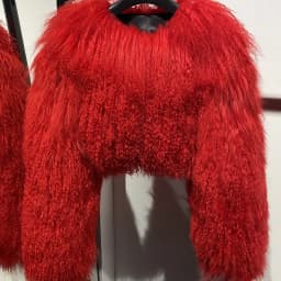 Short genuine fur coat Mongolia Sheep Fur long sleeves women's warm jacket