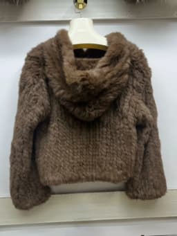 OFTBUY New Winter Women Natural Fur Jacket Women Loose Weave Quality Streetwear Hooded Long Sleeves Real Rabbit Fur Coat Female