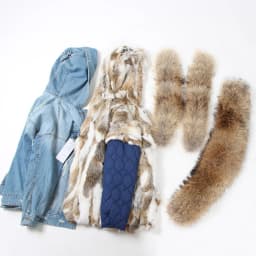 2025Maomaokong Denim Jacket Parka Winter Women Parkas Real Fur Collar Coat Natural Raccoon Fur Hood Real Rabbit Fur Liner Luxury