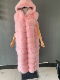 Lengthening Real Fox Fur Vest Natural Fur Coat For Jacket Female Coats Hood Waistcoat Long Fur Coats Real Fur Fox Vest Jacket