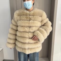 NEW Style Length Sleeves 4in1 Real Fur Coats Women Natural Real Fur Jackets Vest Winter Outerwear Women Fox Fur Coat Quality Fur