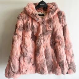 Natural Rabbit Fur Coat for Women Winter Hooded Jacket Fashion Real Fur Coat Female on Offer With HT52