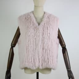New knitted Rabbit fur vest gilet sleeveless garment waistcoat natural brown /grey/black