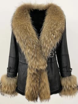 OFTBUY Winter Jacket Women New Real Raccoon Fox Fur Collar Rabbit Fur Liner Real Fur Coat Thick Warm Outerwear Streetwear