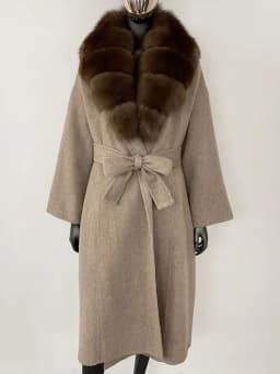 OFTBUY Real Fur Coat 2024 Oversize Ladies Outerwear Winter Women Natural Fox Fur Collar Jacket Hood Cashmere Woolen Blend Coat