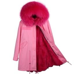 MAOMAOKONG Fashion Women's Real Rabbit Fur Lining Winter Jacket Coat Natural Fox Fur Collar Hooded Long Parkas Female Outwear