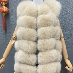 Natural Real Fox Fur Vest Jacket Waistcoat Short Sleeveless Winter Warm Natural Fur Vest Real Fur Jacket Fox Fur Coats
