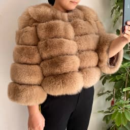 Real Fur Coat Women's Winter Warm Natural Fox Fur Coat High Quality LAN Fox Luxury Fashion 50cm Short Jacket Wholesale Hot 2023