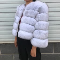 Real Fur Coat Women's Winter Warm Natural Fox Fur Coat High Quality LAN Fox Luxury Fashion 50cm Short Jacket Wholesale Hot 2023