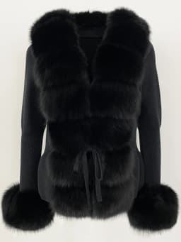 OFTBUY 2024 New Autumn Winter Jacket Women Natural Real Raccoon Fox Fur Collar Cuffs 100% Cotton Sweater Streetwear Outerwear