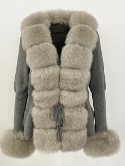 OFTBUY 2024 New Autumn Winter Jacket Women Natural Real Raccoon Fox Fur Collar Cuffs 100% Cotton Sweater Streetwear Outerwear