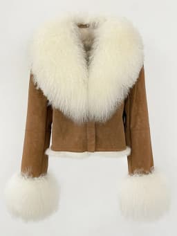 OFTBUY Natural Mongolia Sheep Fur Coat Female Autumn Winter Suede Jacket Women Fashion Short Warm Real Rabbit Fur Liner Clothes