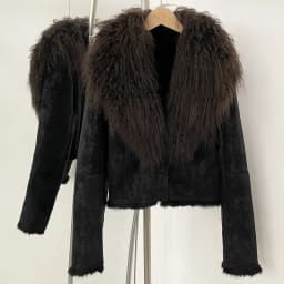 OFTBUY Natural Mongolia Sheep Fur Coat Female Autumn Winter Suede Jacket Women Fashion Short Warm Real Rabbit Fur Liner Clothes