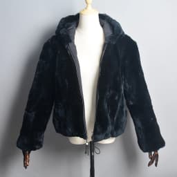 New Women Winter Warm Lady 100% Natural Rex Rabbit Fur Hooded Coats Real Rex Rabbit Fur Jackets Hot Genuine Fur Overcoat