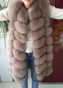 Natural Real Fox Fur Vest Natural Fur Coat For Jacket Female Coats Vest Waistcoat Long Fur Coats Real Fur Coat Fox Vest Jacket