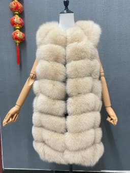 Natural Real Fox Fur Vest Natural Fur Coat For Jacket Female Coats Vest Waistcoat Long Fur Coats Real Fur Coat Fox Vest Jacket