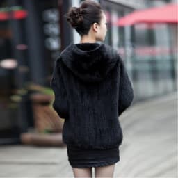 New Mink Fur Coat Women's Long-Sleeve Top Fashion All-Match Mink Knit Jacket Mink Knitted Fur Coat