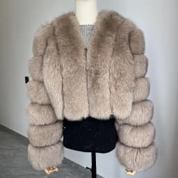 Real Fox Fur Coat for Women Fashion V-neck 42 Cm Short Fur Coat With Real Fox Fur Luxury Autumn Winter Warm Women Fox Fur Coat