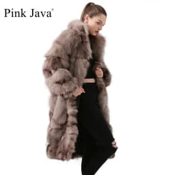 Ppink java QC19036 real fur coat women winter fashion jacket long coat real fox fur fur coat new available hot sale