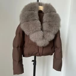OFTBUY Big Natural Real Fox Fur Coat Women Autumn Winter Female 90% White Duck Down Jacket Feather Short Puffer Coat Thick Warm
