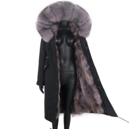 2026 New Winter Jacket Women X-Long Parka Waterproof Big Natural Raccoon Fur Collar Hood Real Fur Coat Thick Warm Real Fox Fur