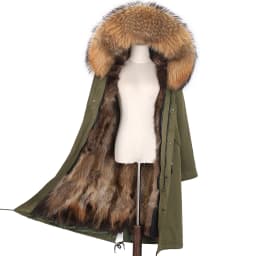 2026 New Winter Jacket Women X-Long Parka Waterproof Big Natural Raccoon Fur Collar Hood Real Fur Coat Thick Warm Real Fox Fur