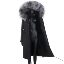 2026 New Winter Jacket Women X-Long Parka Waterproof Big Natural Raccoon Fur Collar Hood Real Fur Coat Thick Warm Real Fox Fur