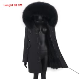 2026 New Winter Jacket Women X-Long Parka Waterproof Big Natural Raccoon Fur Collar Hood Real Fur Coat Thick Warm Real Fox Fur